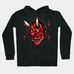 Oni Mask Japan Sacred Geometry Hoodie